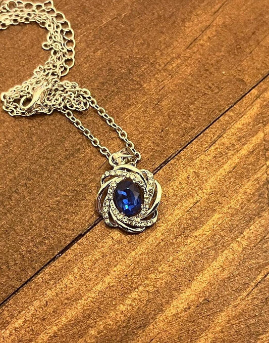 Jewel spiral necklace