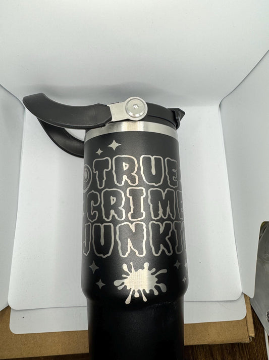 True Crime engraved tumbler - 30 oz