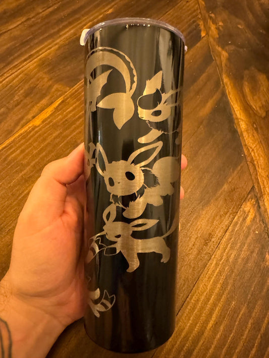 Custom Eeveelution engraved 20 oz tumbler